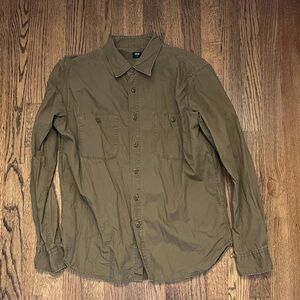 Tan Khaki Uniqlo Work Shirt / Overshirt